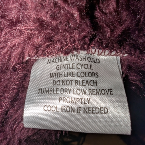 French Laundry Deep Purple Hooded Teddy Vest - Picture 7 of 7